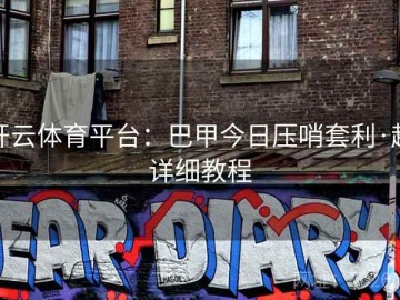 开云体育平台：巴甲今日压哨套利·超详细教程